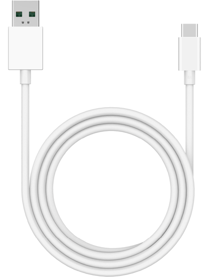 Câble de données et de charge USB-A - USB-C Oppo DL129, 1m, Blanc 611602000006