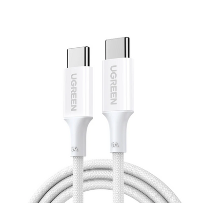 Câble de données et de charge USB-C - USB-C UGREEN L502 (35221), 100W, 2m, Blanc