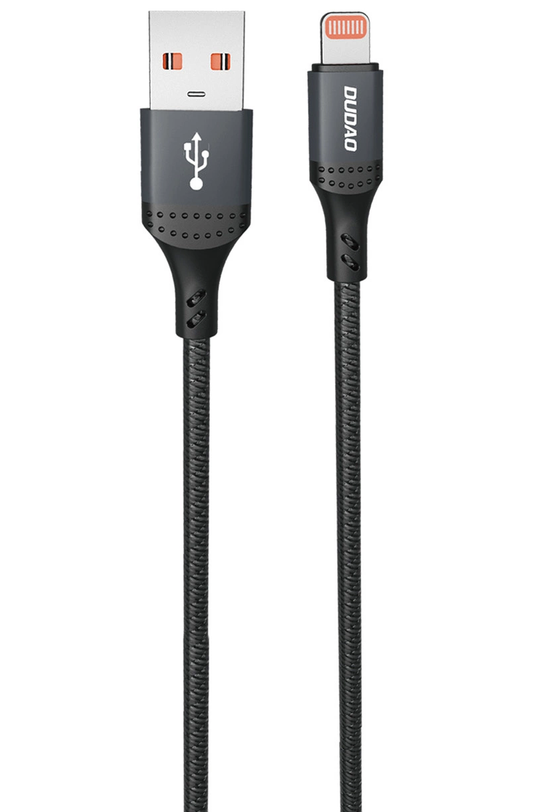 Câble de données et de charge USB-A - Lightning Dudao L3SL, 30W, 1,2m, Noir