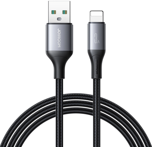 Câble de Données et de Charge USB-A - Lightning Joyroom S-A28 Flash, 18W, 1m, Noir