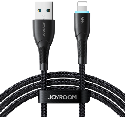 Câble de données et de charge USB-A - Lightning Joyroom SA32-AL3, 18 W, 1 m, noir