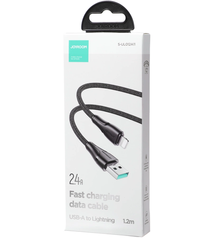USB-A to Lightning Data and Charging Cable Joyroom S-A11, 18W, 1.2m, Black