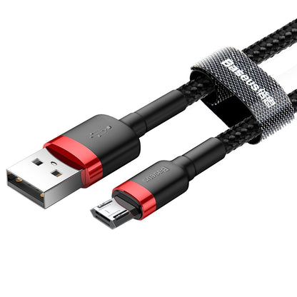 Câble de données et de chargement USB-A - microUSB Baseus Cafule, 18W, 1m, Rouge CAMKLF-B91