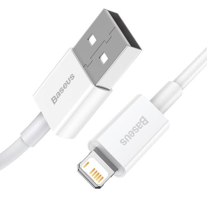 Câble de données et de chargement USB-A - Lightning Baseus Superior Series, 20W, 2m, blanc CALYS-C02