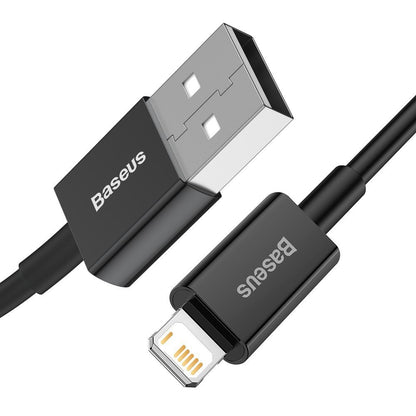 Câble de données et de chargement USB-A - Lightning Baseus Superior Series, 20W, 2m, noir CALYS-C01