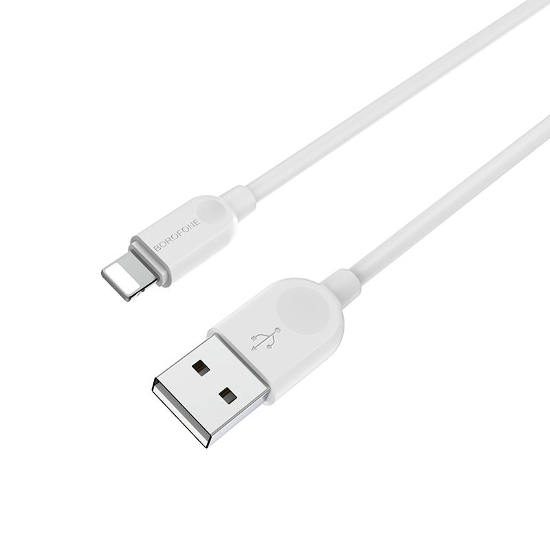 Câble de données et de charge USB-A - Lightning Borofone BX14 LinkJet, 18W, 1m, blanc