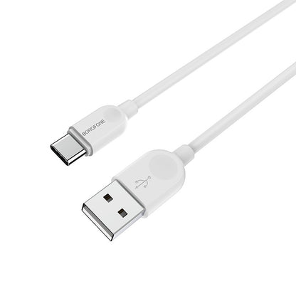 Câble de données et de charge USB-A - USB-C Borofone BX14 LinkJet, 18W, 1m, blanc