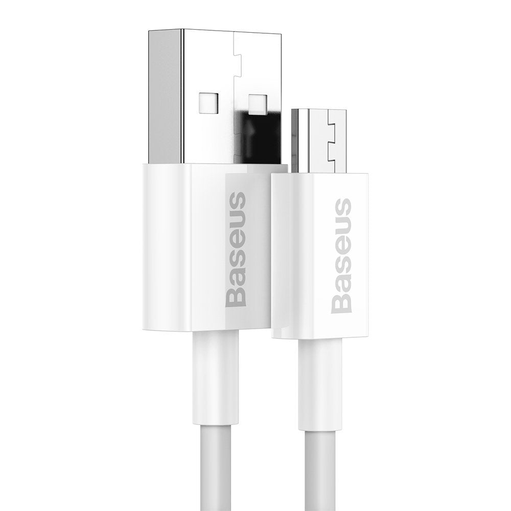 Câble de données et de chargement USB-A - microUSB Baseus Superior Series, 18W, 1m, blanc CAMYS-02