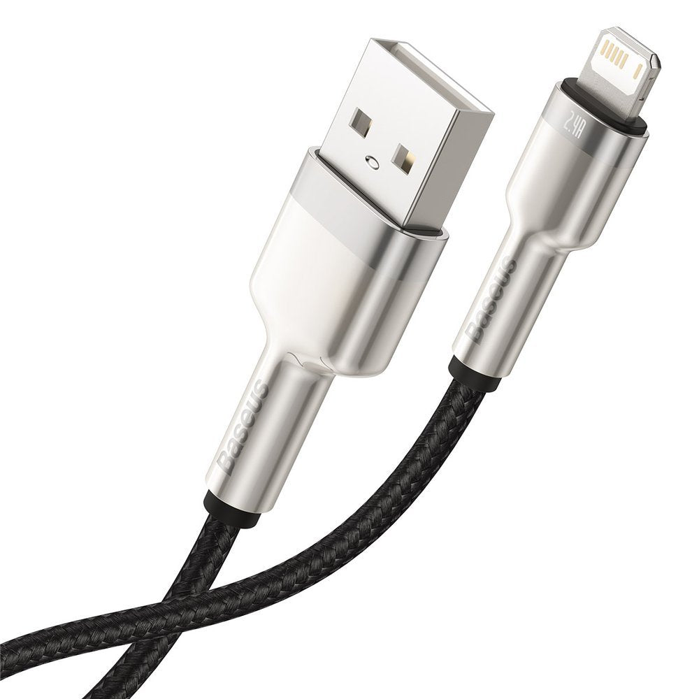 Câble de Données et de Charge USB-A - Lightning Baseus Cafule Metal Series, 18W, 2m, Noir CALJK-B01