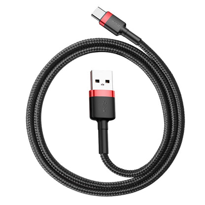 Câble de données et de charge USB-A - USB-C Baseus Cafule, 60W, 0.5m, Rouge CATKLF-A91