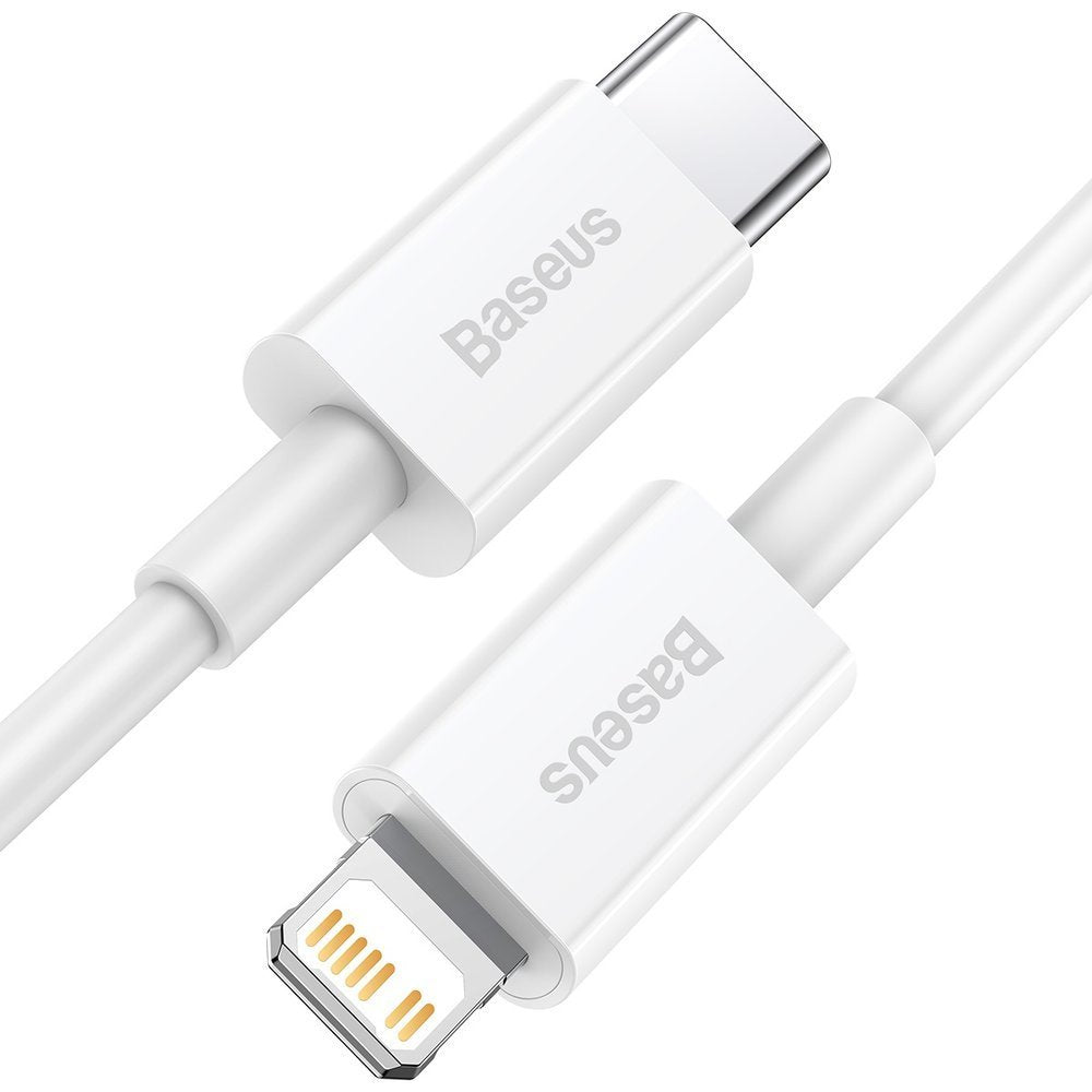 Câble de données et de charge USB-C - Lightning Baseus Superior Series, 20W, 0,25m, blanc CATLYS-02 