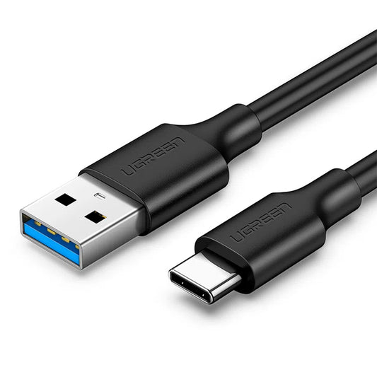Câble de Données et de Charge USB-A - USB-C UGREEN US184, 18W, 1m, Noir