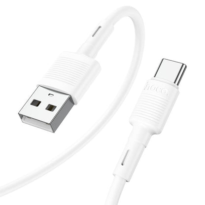 USB-A to USB-C Data and Charging Cable HOCO X83 Victory, 20W, 1m, White