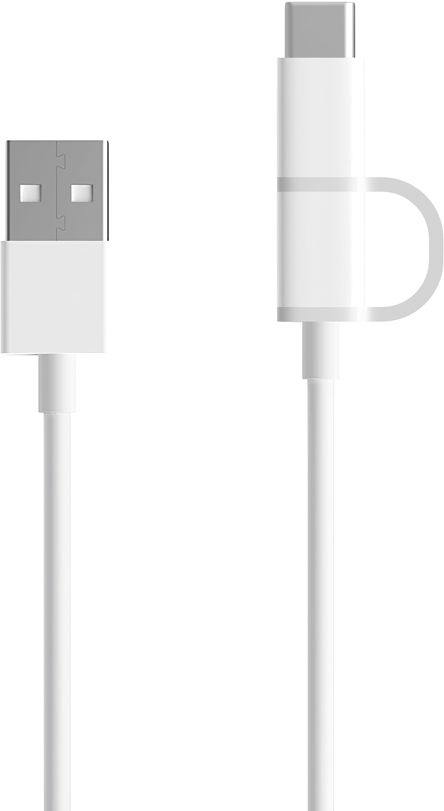 Câble de données et de charge USB-A - microUSB / USB-C Xiaomi Mi 2in1, 18W, 1m, blanc SJV4082TY 