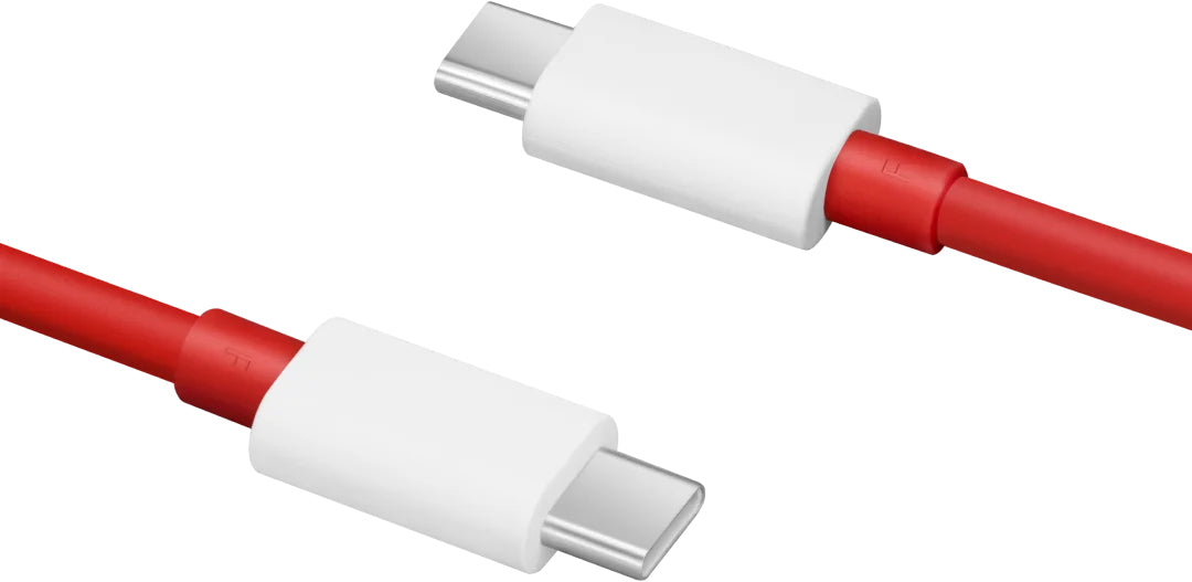 Câble de données et de charge USB-C - USB-C OnePlus DL152, 150W, 1m, Rouge 5461100529