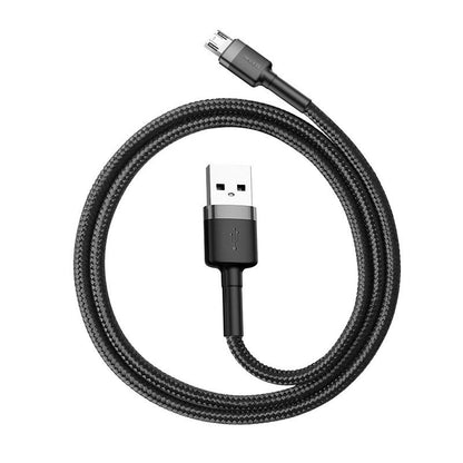 Câble de données et de chargement USB-A - microUSB Baseus Cafule, 18W, 0.5m, Gris CAMKLF-AG1