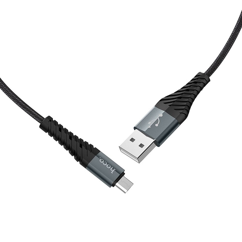 HOCO X38 Cool USB-A - microUSB Data and Charging Cable, 18W, 1m, noir 