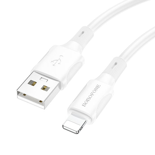 Câble de données et de charge USB-A - Lightning Borofone BX80 Succeed, 18W, 1m, blanc 