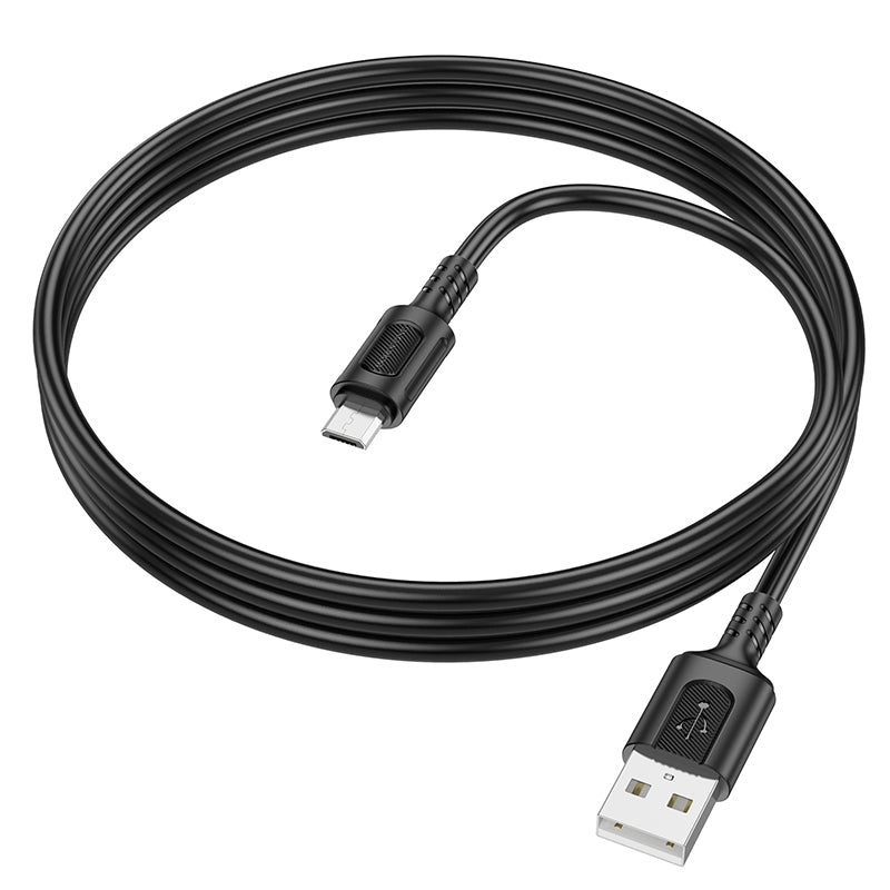 Câble de données et de charge USB-A - microUSB Borofone BX111 Feliz, 18W, 1m, Noir 