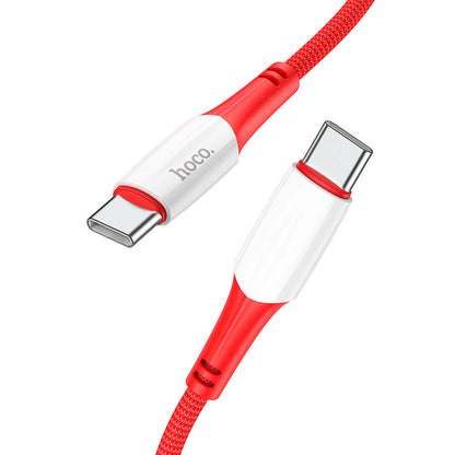 Câble de données et de charge USB-C - USB-C HOCO X70, 60W, 1m, rouge 