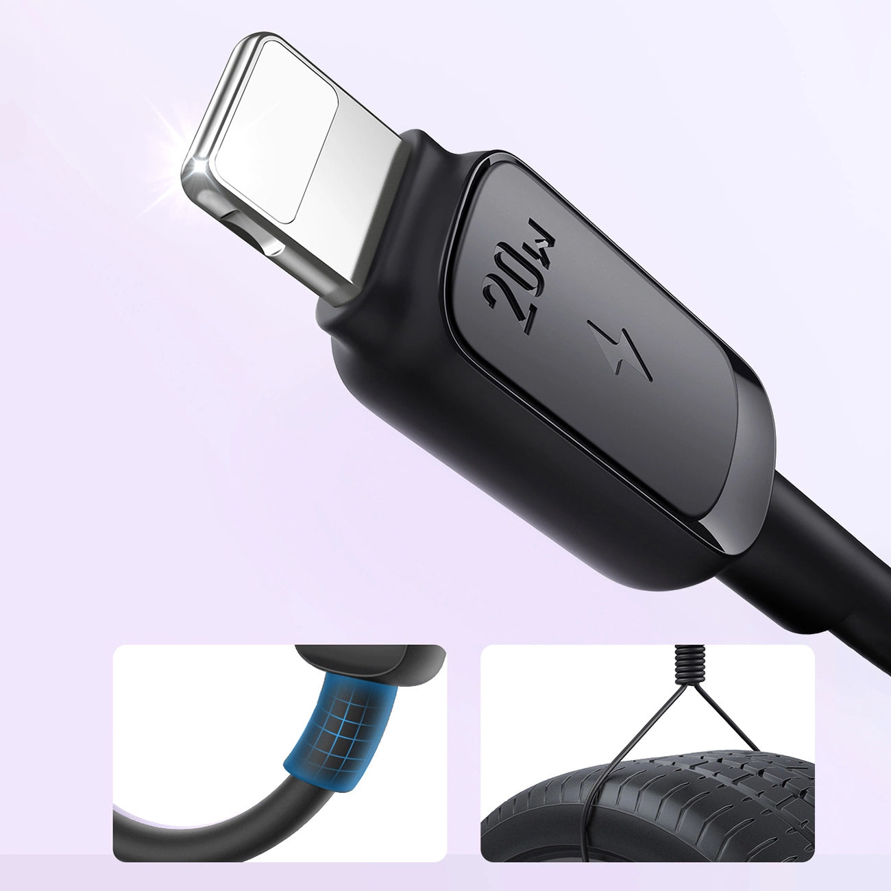 Câble de Données et de Charge USB-C - Lightning Joyroom A14, 20W, 1.2m, Noir