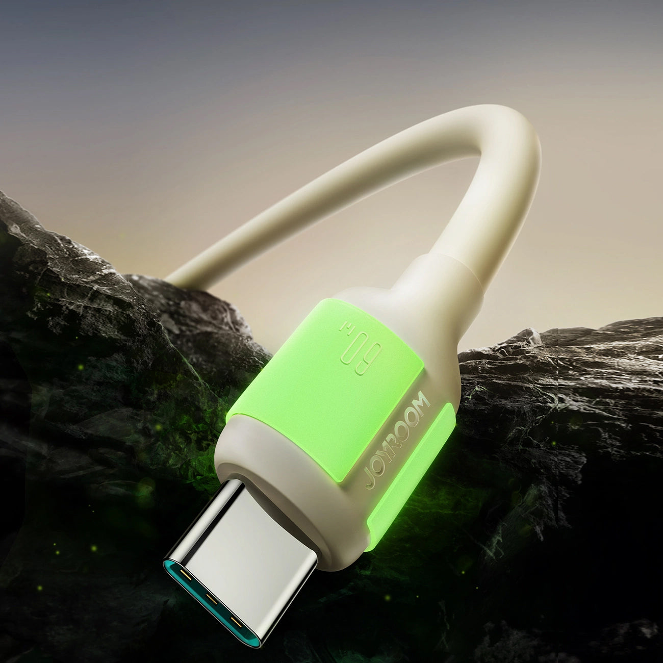 Câble de Données et de Charge USB-C - USB-C Joyroom S-A53, 60W, 1.2m, Beige
