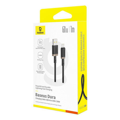 Câble de Données et de Charge USB-A - USB-C Baseus Dura Series, 60W, 1m, Doré P10377802U01-00