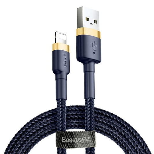 Câble de Données et de Charge USB-A - Lightning Baseus Cafule, 18W, 2m, Bleu Marine CALKLF-CV3