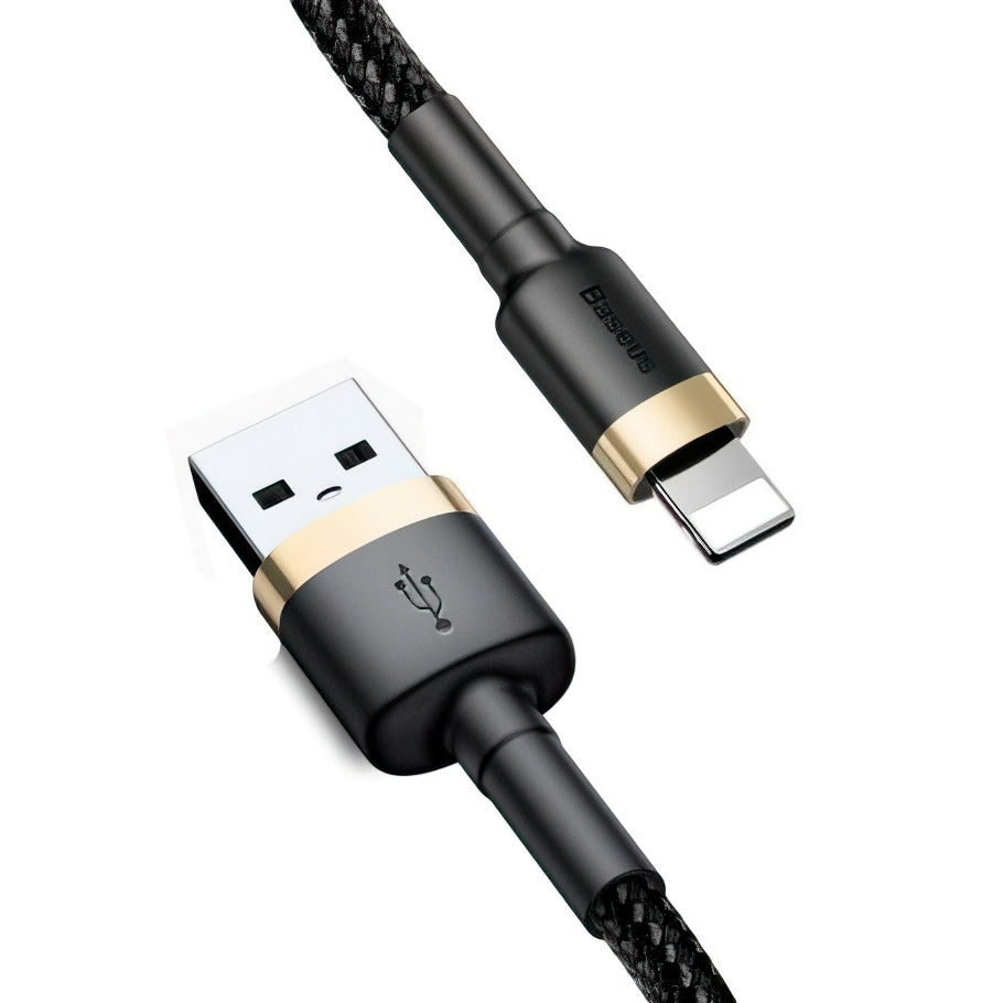 Câble de Données et de Charge USB-A - Lightning Baseus Cafule, 18W, 3m, Doré CALKLF-RV1