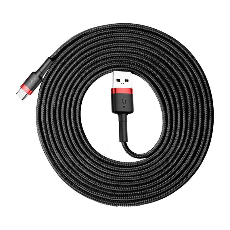 Câble de Données et de Charge USB-A - USB-C Baseus Cafule, 18W, 3m, Rouge CATKLF-U91