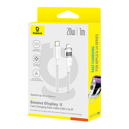 Câble de Données et de Charge USB-C - Lightning Baseus Display 2, 20W, 2m, Blanc P10382703211-01