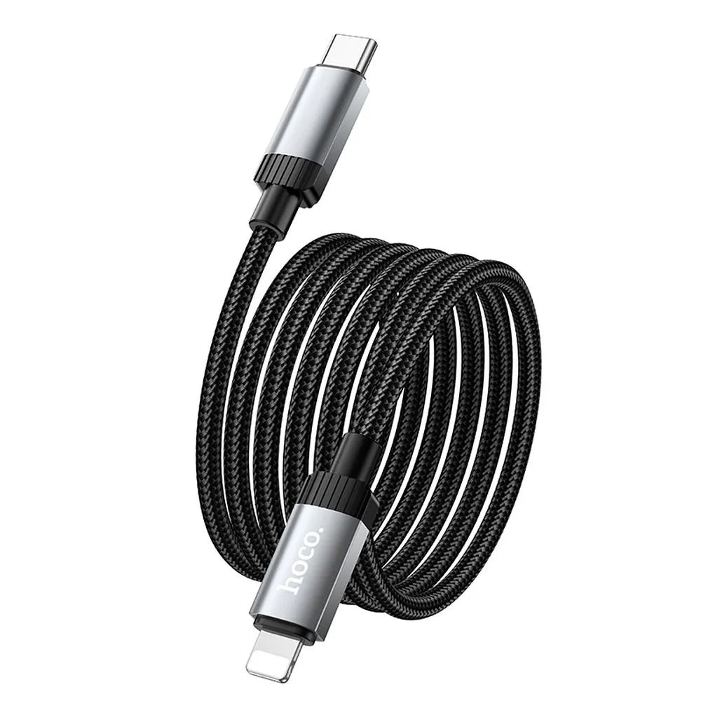 Câble de données et de charge USB-C - Lightning HOCO X117, 27W, 1m, Noir