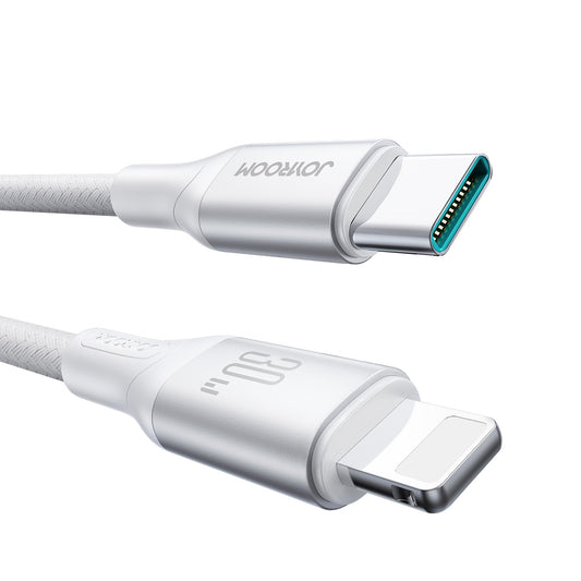 Câble de Données et de Charge USB-C - Lightning Joyroom S-A28 Flash, 30W, 1m, Blanc