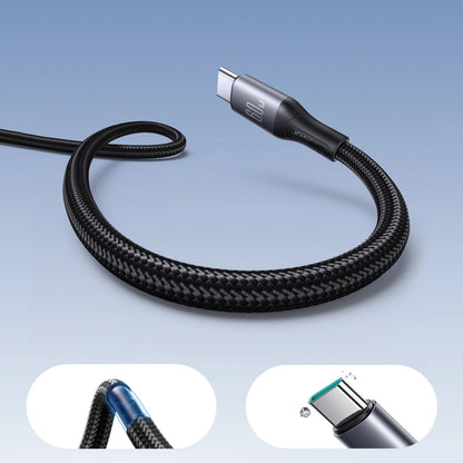 Câble de Données et de Charge USB-C - USB-C Joyroom S-A28 Flash, 60W, 2m, Noir
