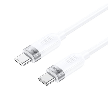 Câble de Données et de Charge USB-C - USB-C BWOO BO-X315C, 100W, 1m, Blanc