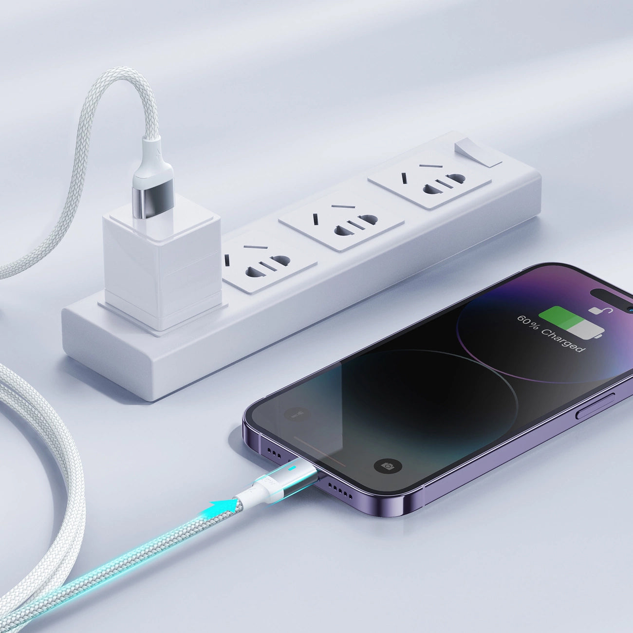 Câble de Données et de Charge USB-C - Lightning Joyroom S-A10, 20W, 1.2m, Blanc