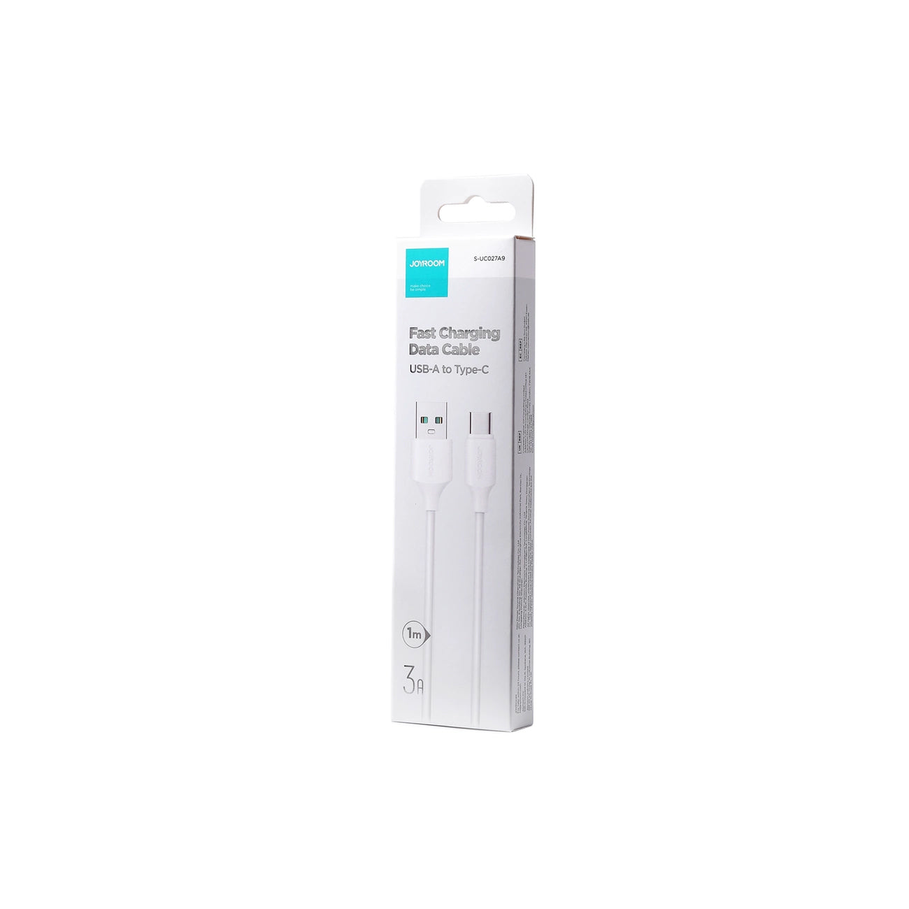 Câble de Données et de Charge USB-A - USB-C Joyroom S-A9, 20W, 1m, Blanc