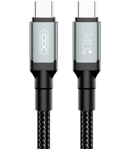 Câble de Données et de Charge USB-C - USB-C XO Design NB-Q264A, 240W, 1m, Noir