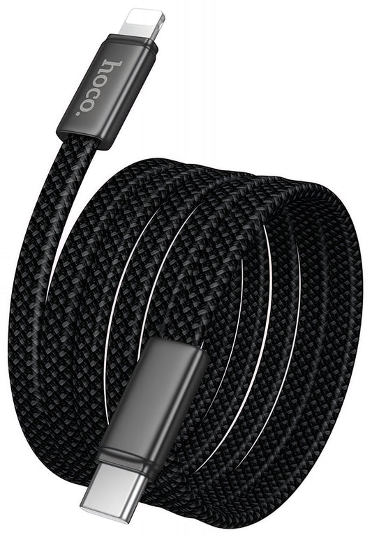 Câble de Données et de Charge USB-C - Lightning HOCO X125, 30W, 1m, Noir