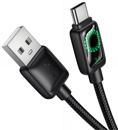 Câble de Données et de Charge USB-A - USB-C HOCO U146, 36W, 1.2m, Noir