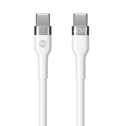 Câble de Données et de Charge USB-C - USB-C Forever Flexible, 60W, 2m, Blanc