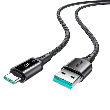 Câble de Données et de Charge USB-A - USB-C Joyroom S-A60 StarTalk, 18W, 1.2m, Noir