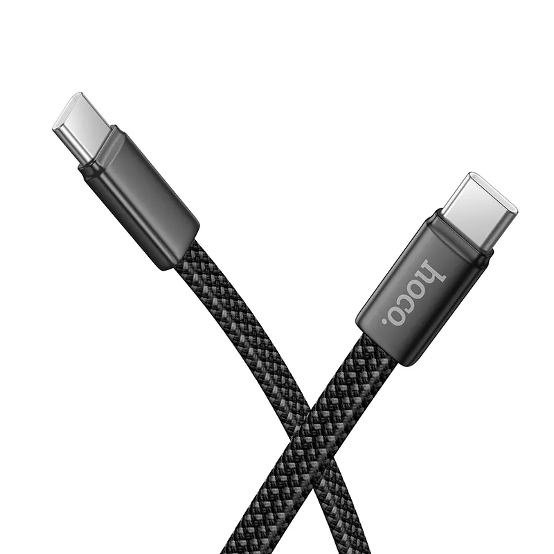 Câble de Données et de Charge USB-C - USB-C HOCO X125, 60W, 1m, Noir