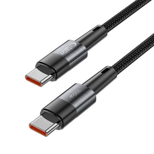 Câble de données et de charge USB-C - USB-C Tech-Protect Ultraboost, 100W, 0,25m, Gris