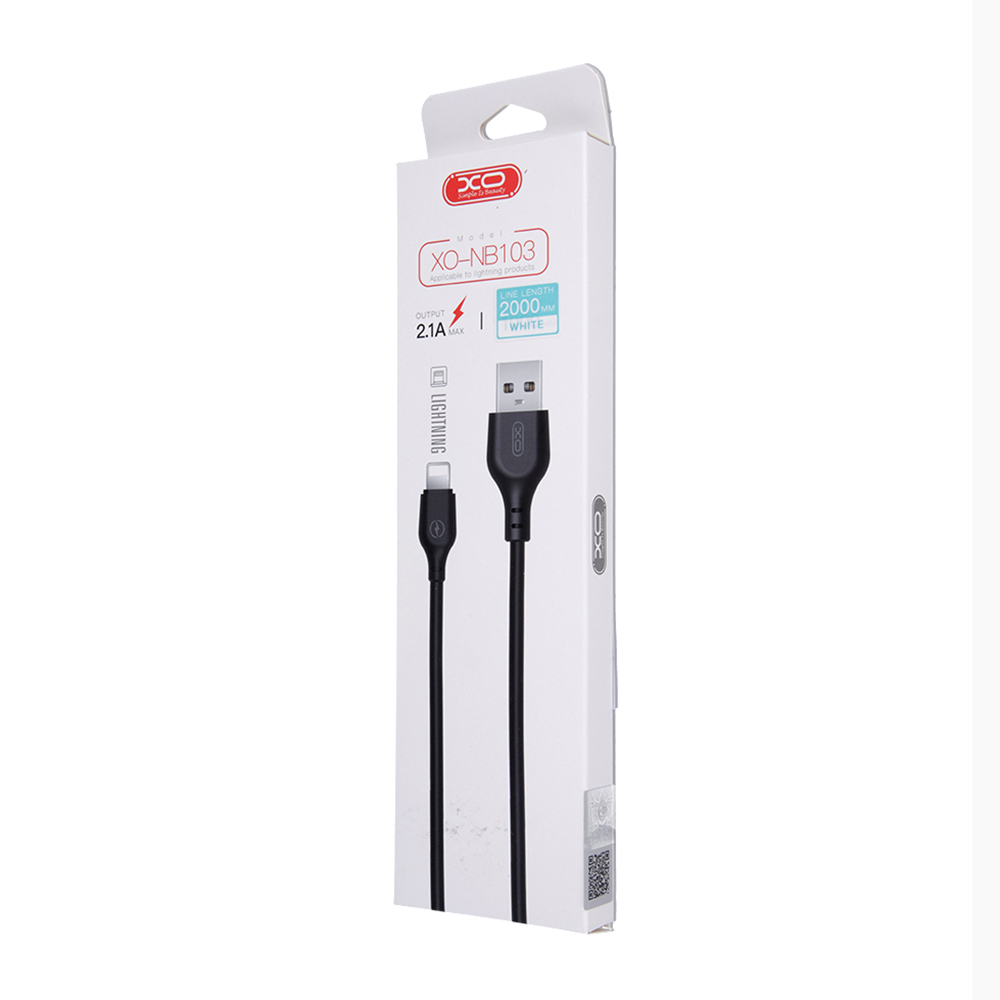 Câble de Données et de Charge USB-A - Lightning XO Design NB103, 18W, 2m, Blanc