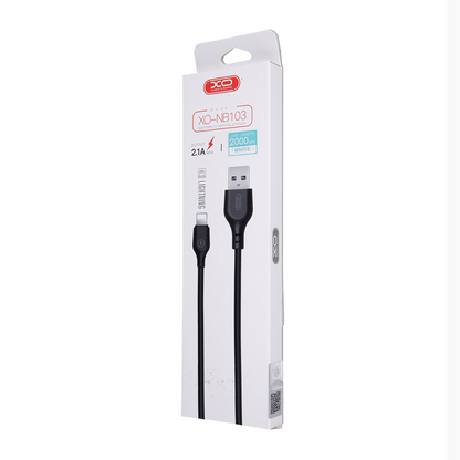 Câble de Données et de Charge USB-A - Lightning XO Design NB103, 18W, 2m, Blanc