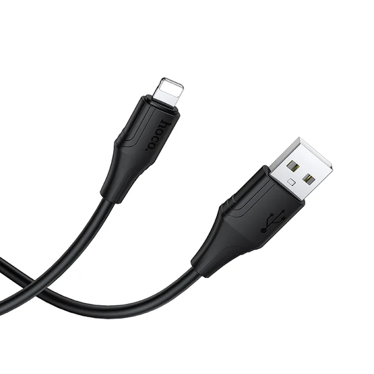 Câble de données et de charge USB-A - Lightning HOCO X124, 18W, 1m, Noir