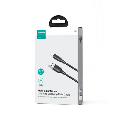 Câble de données et de charge USB-A - Lightning Joyroom S-A34, 18W, 1m, Noir