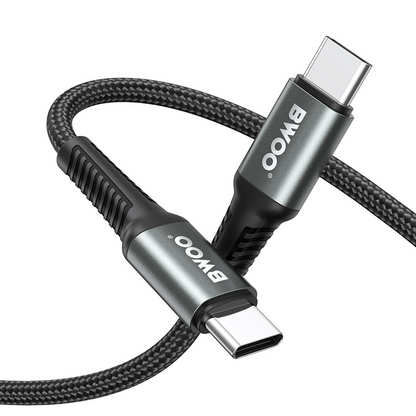 Câble de données et de charge USB-C - USB-C BWOO BO-X288C-C, 60W, 1m, Noir