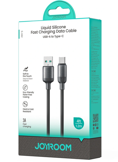Câble de données et de charge USB-A - USB-C Joyroom S-A62 Lively, 18W, 1,2m, Noir